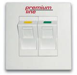 Premium Line Euro II Faceplate 2 Port